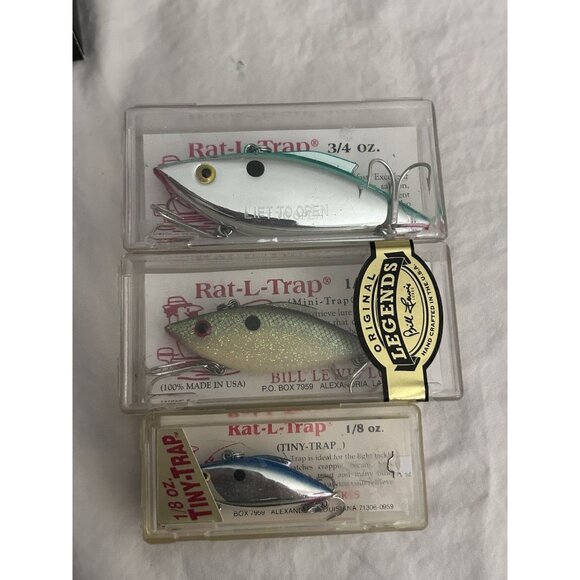Lot of 5 Bill Lewis Rat-L-Trap Fishing Lures Mixed Sizes NIB - Picture 3 of 4